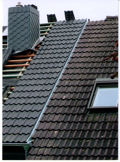 Dachanschluß beim Reihen- bzw. Doppelhaus